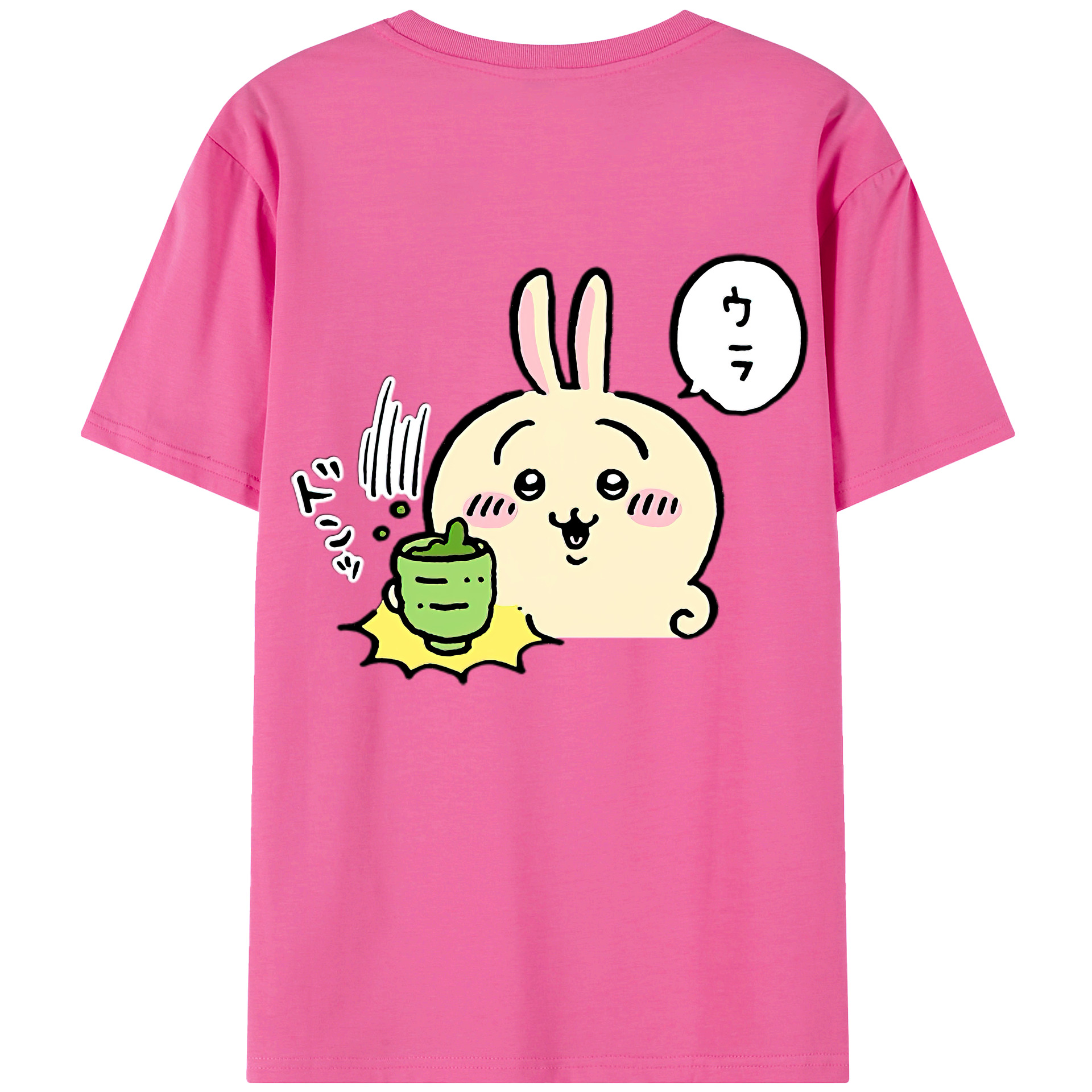 （画像用） ちいかわ うさぎ Chii-kawa usagi レディース半袖Tシャツ(バックプリント)